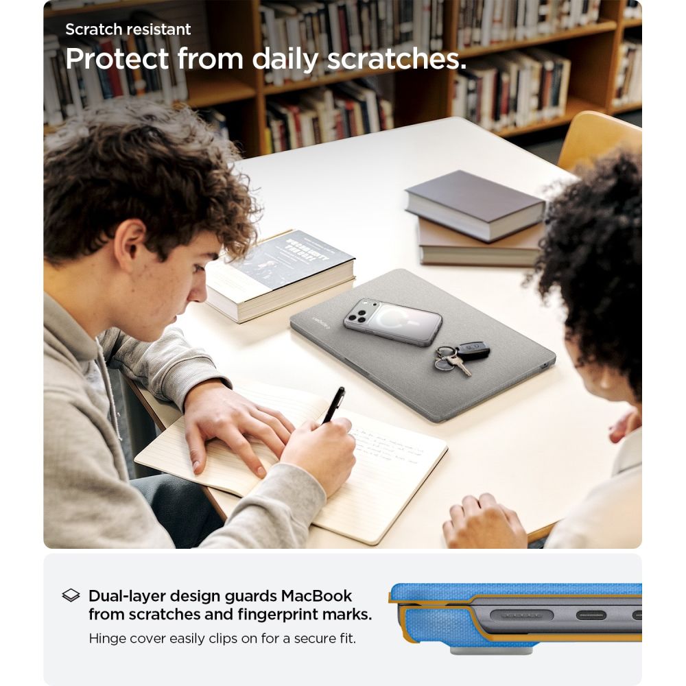 Spigen Urban Fit-etui til MacBook Air 15" 2023 / 2024 / 2025 / 2026 – Grå