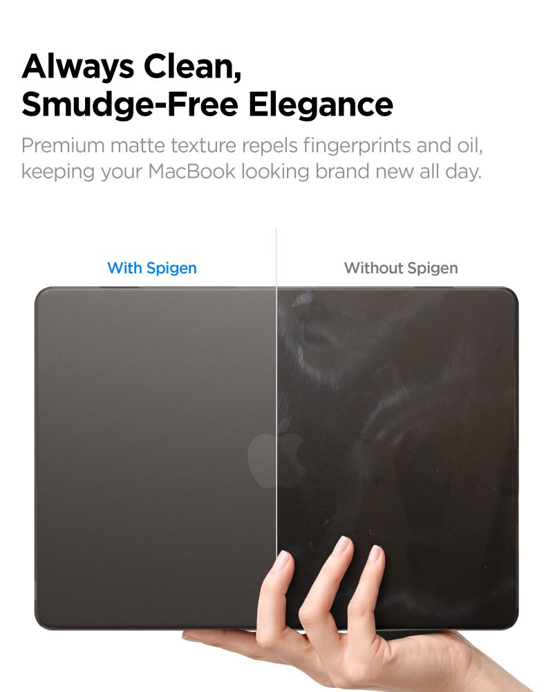 Spigen AirSkin-etui til MacBook Air 13" 2023–2024–2025–2026 – Halvgjennomsiktig