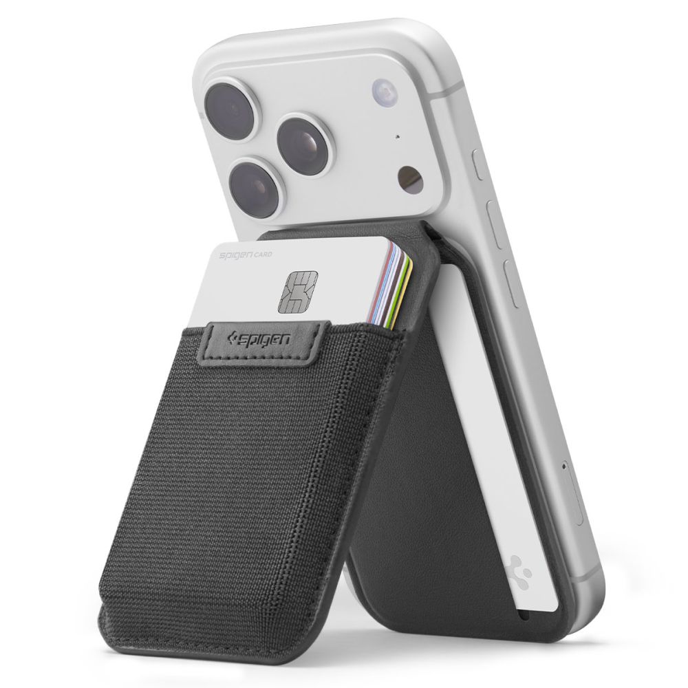 Spigen Slim Fold S314-4 MagSafe-telefonlommebok – svart