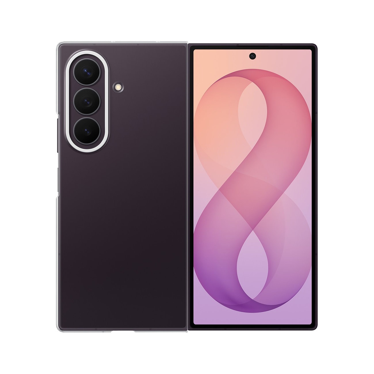 Samsung Clear Case til Galaxy Z Fold 8 Ultra, 0,8 mm + 2 stk. antirefleksfilm – klar