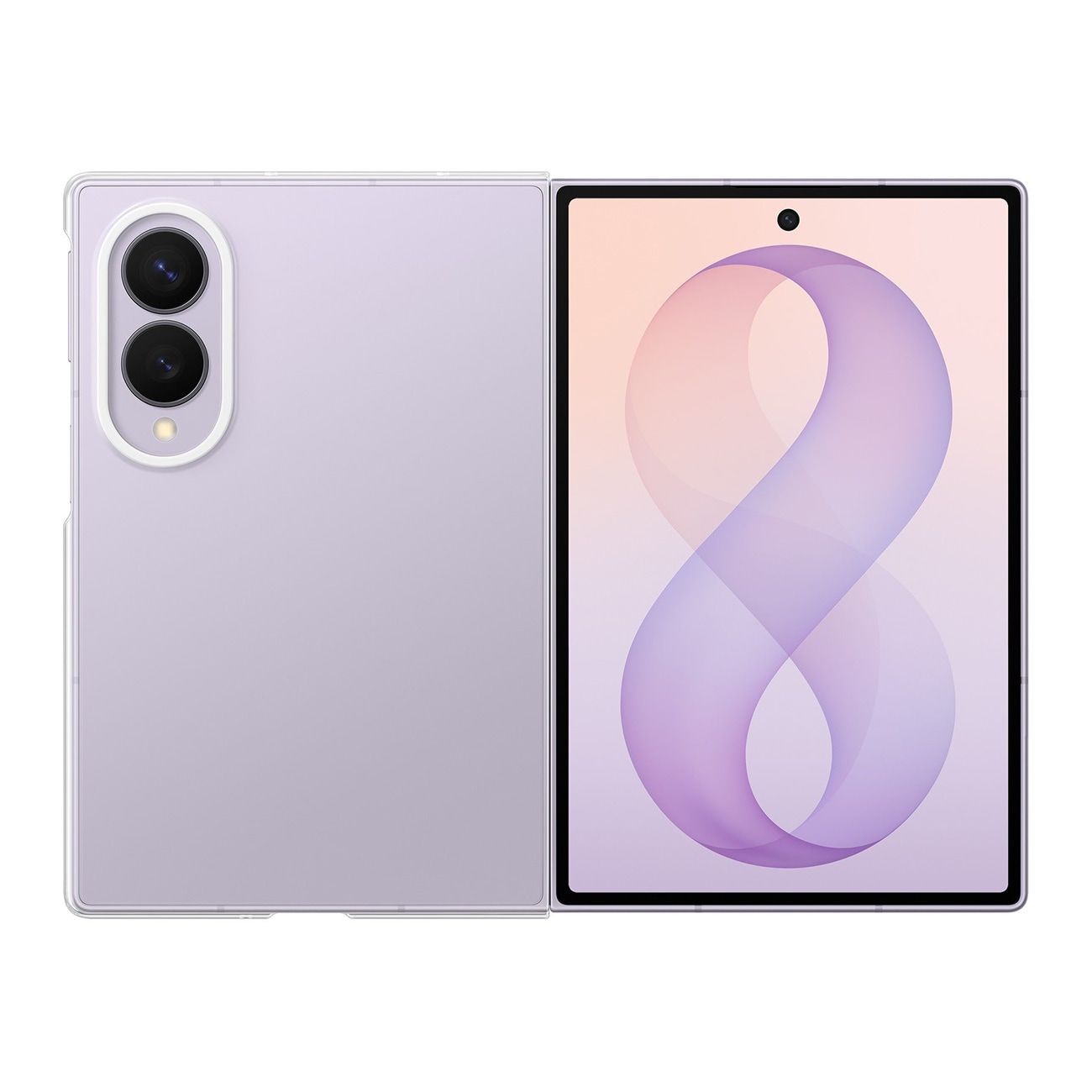 Samsung Clear Case til Samsung Galaxy Z Fold 8, 0,8 mm + 2 stk. antirefleksfilm – gjennomsiktig