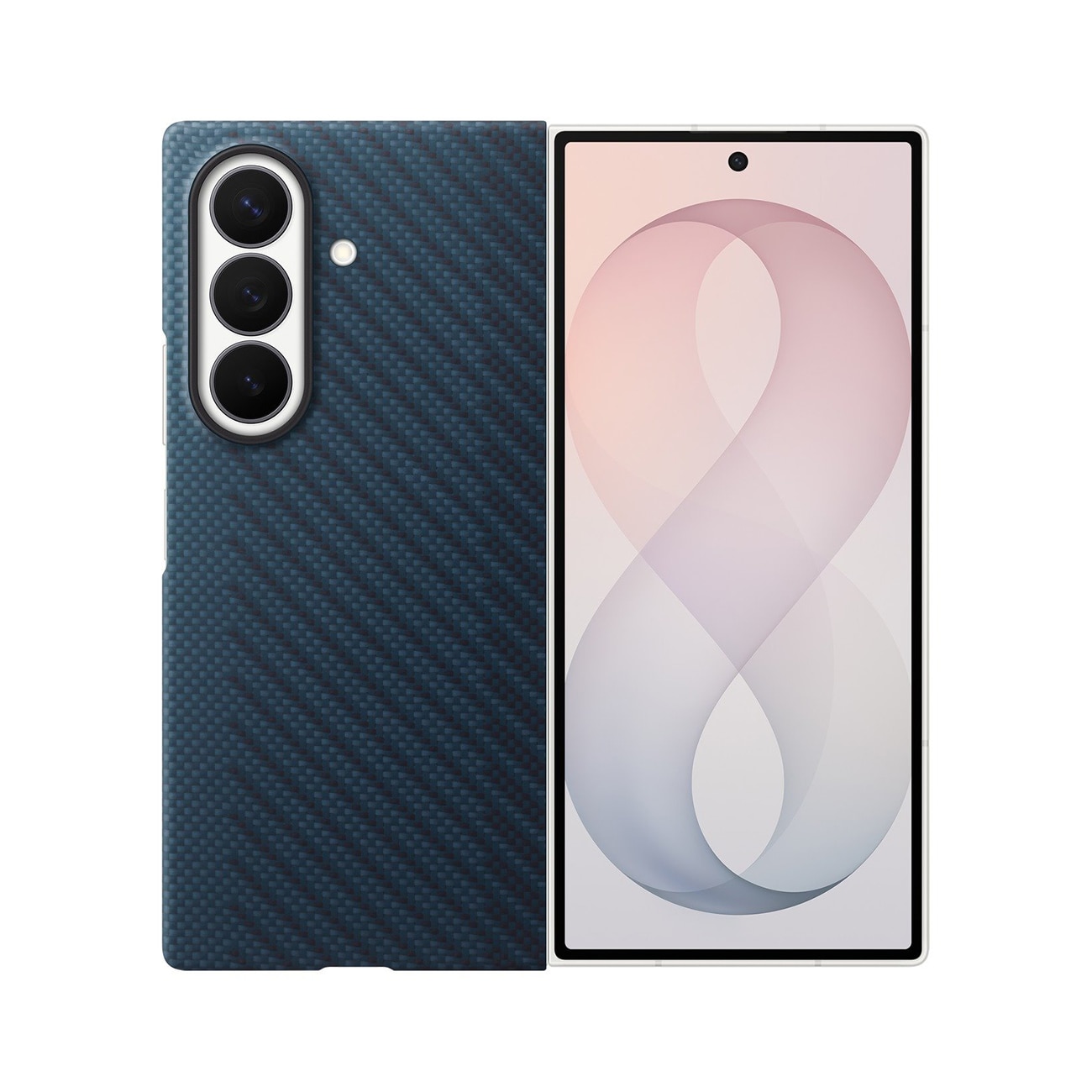 Samsung Carbon Magnet-etui til Galaxy Z Fold 8 Ultra, MagSafe + 2 antirefleksfilmer – marineblå
