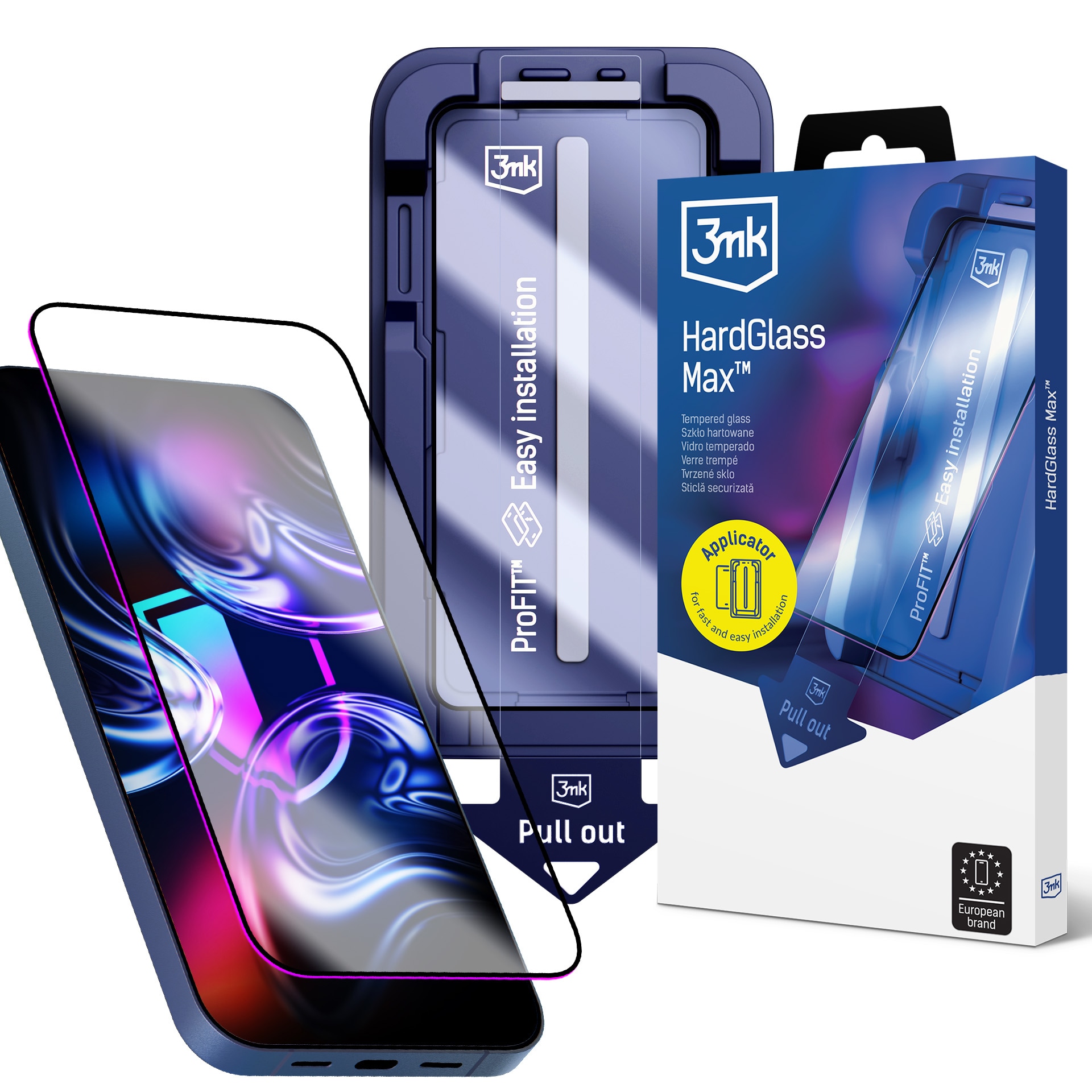 3mk HardGlass Max herdet glass til iPhone 15 / 16