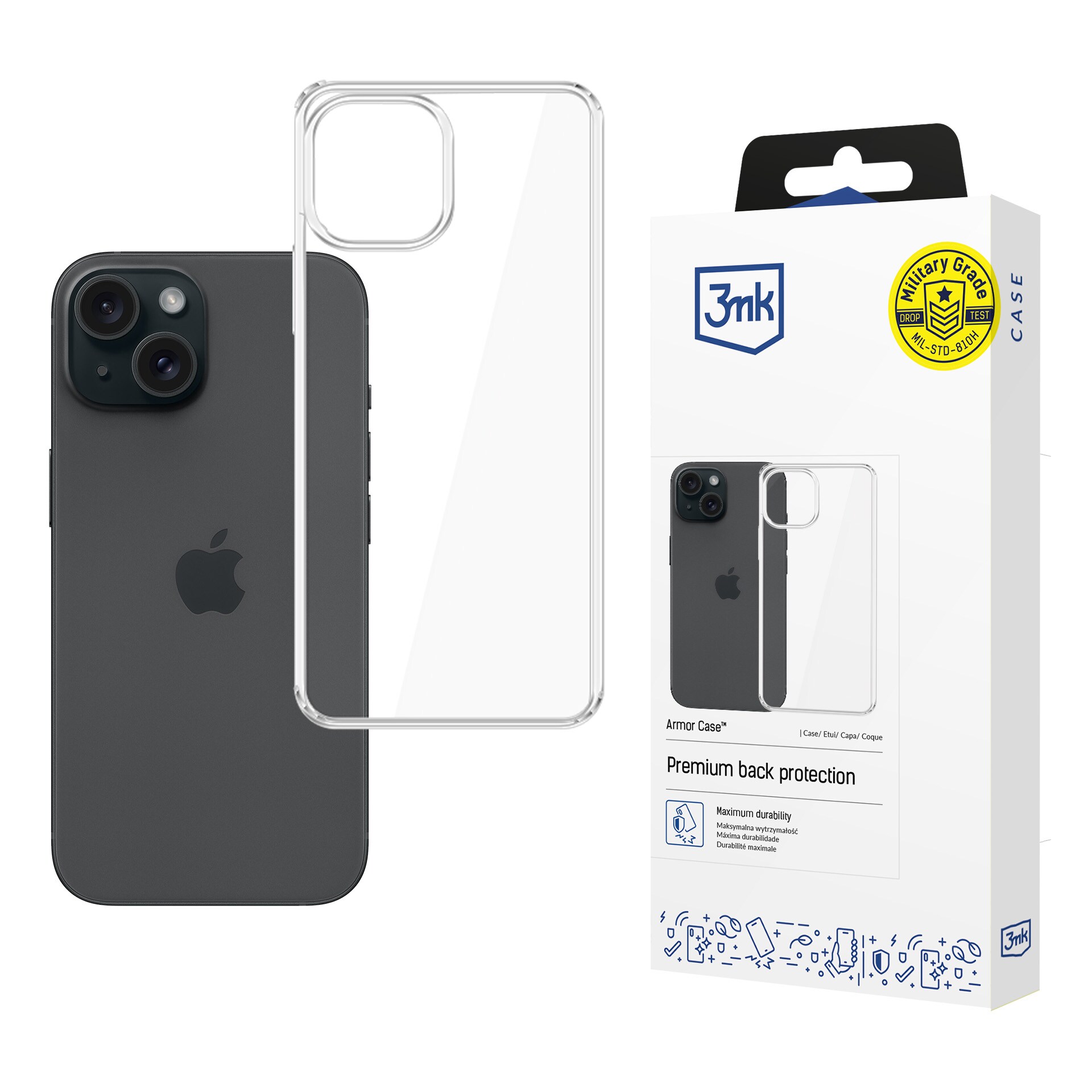 3mk Armor-etui til iPhone 13 / 14 – gjennomsiktig