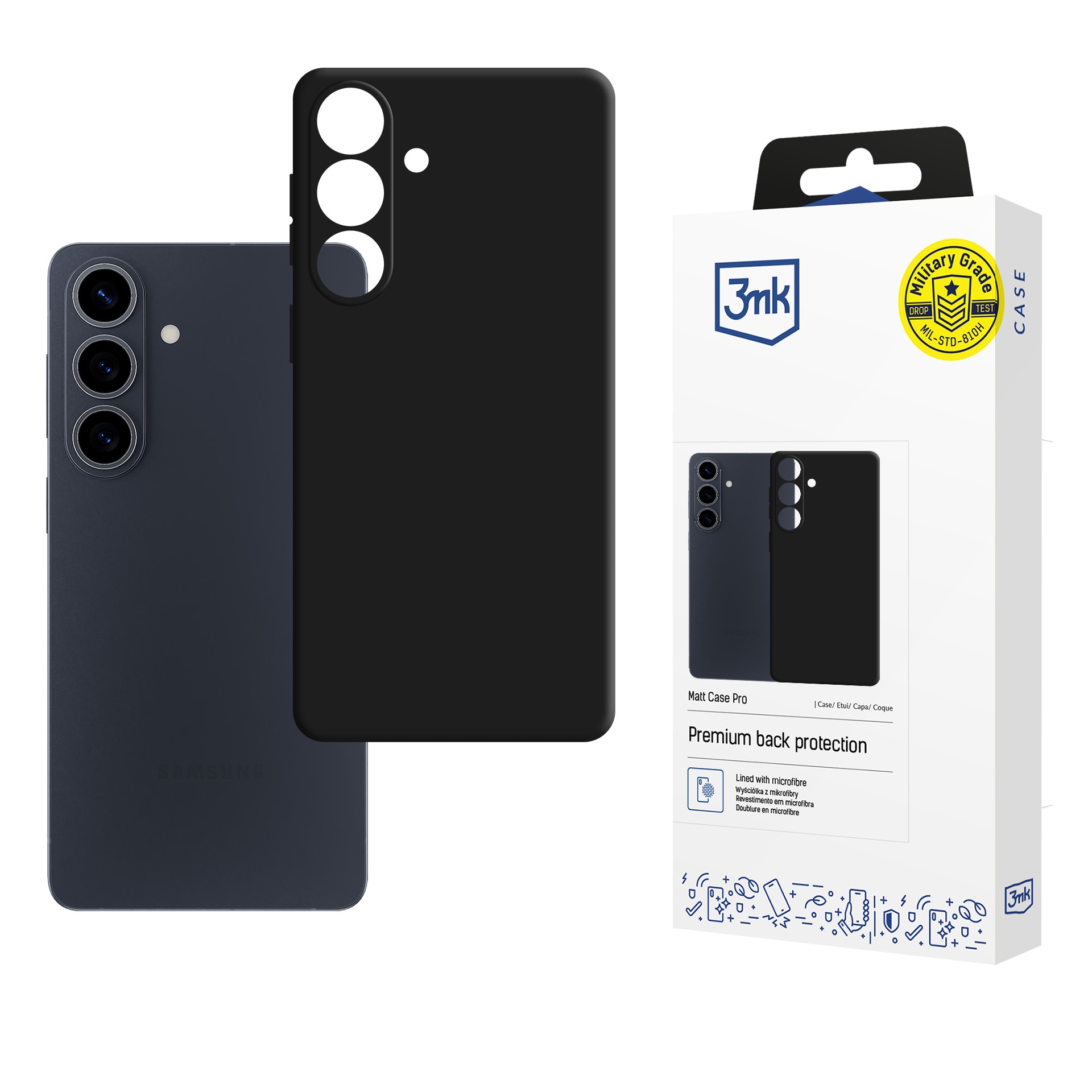 3mk Matt Case Pro til Samsung Galaxy S26 FE – Svart