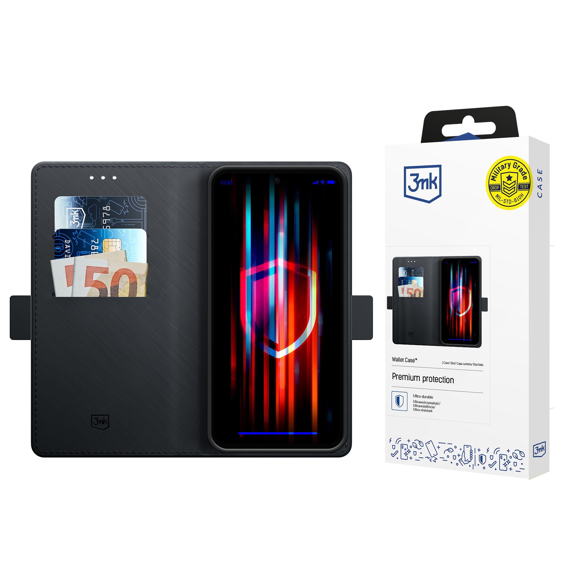 3mk lommeboketui til Samsung Galaxy S26 FE – svart