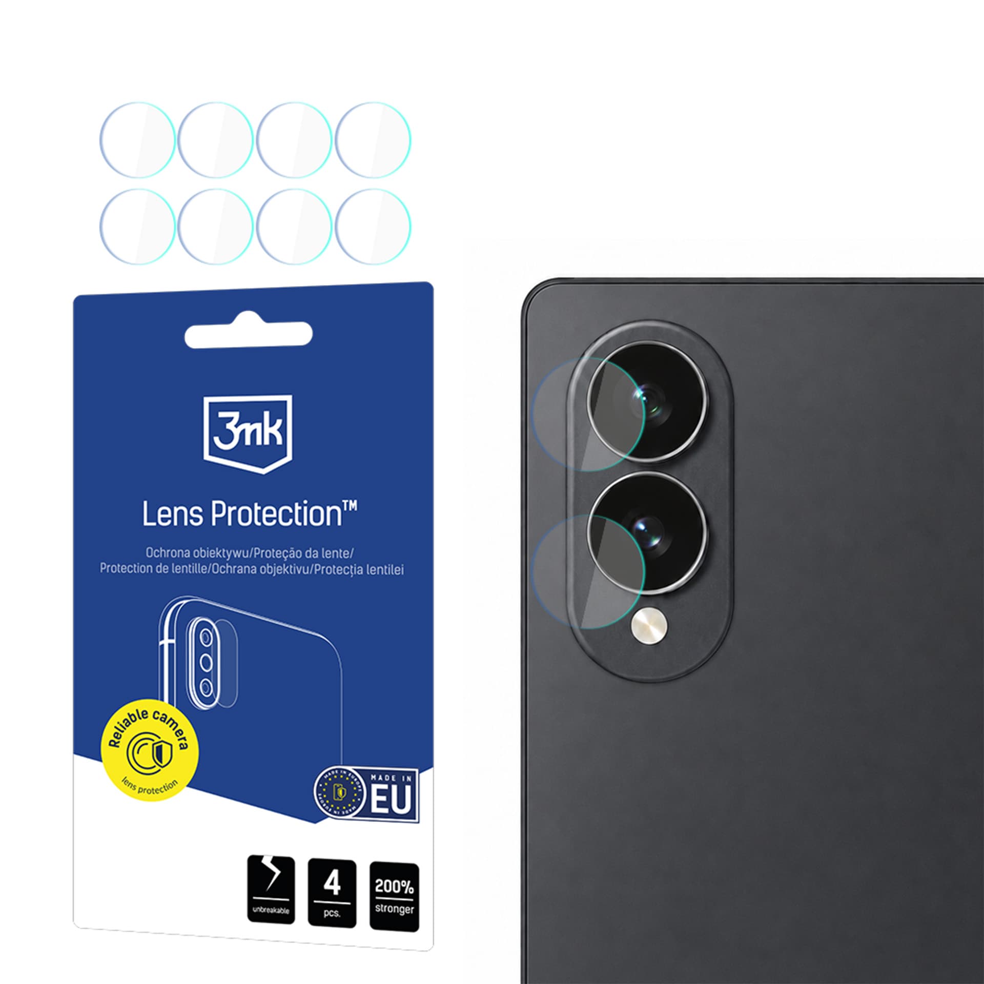 3mk hybridglass til beskyttelse av kameralinsen på Samsung Galaxy Z Fold 8