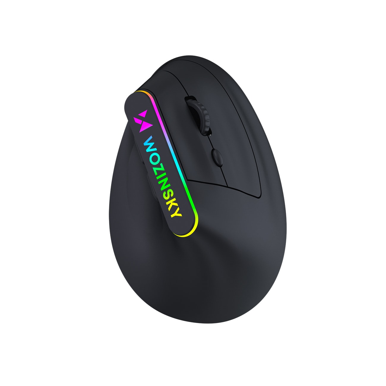 Wozinsky WMG-1164 trådløs vertikal ergonomisk spillmus 3600 DPI RGB-belysning – svart
