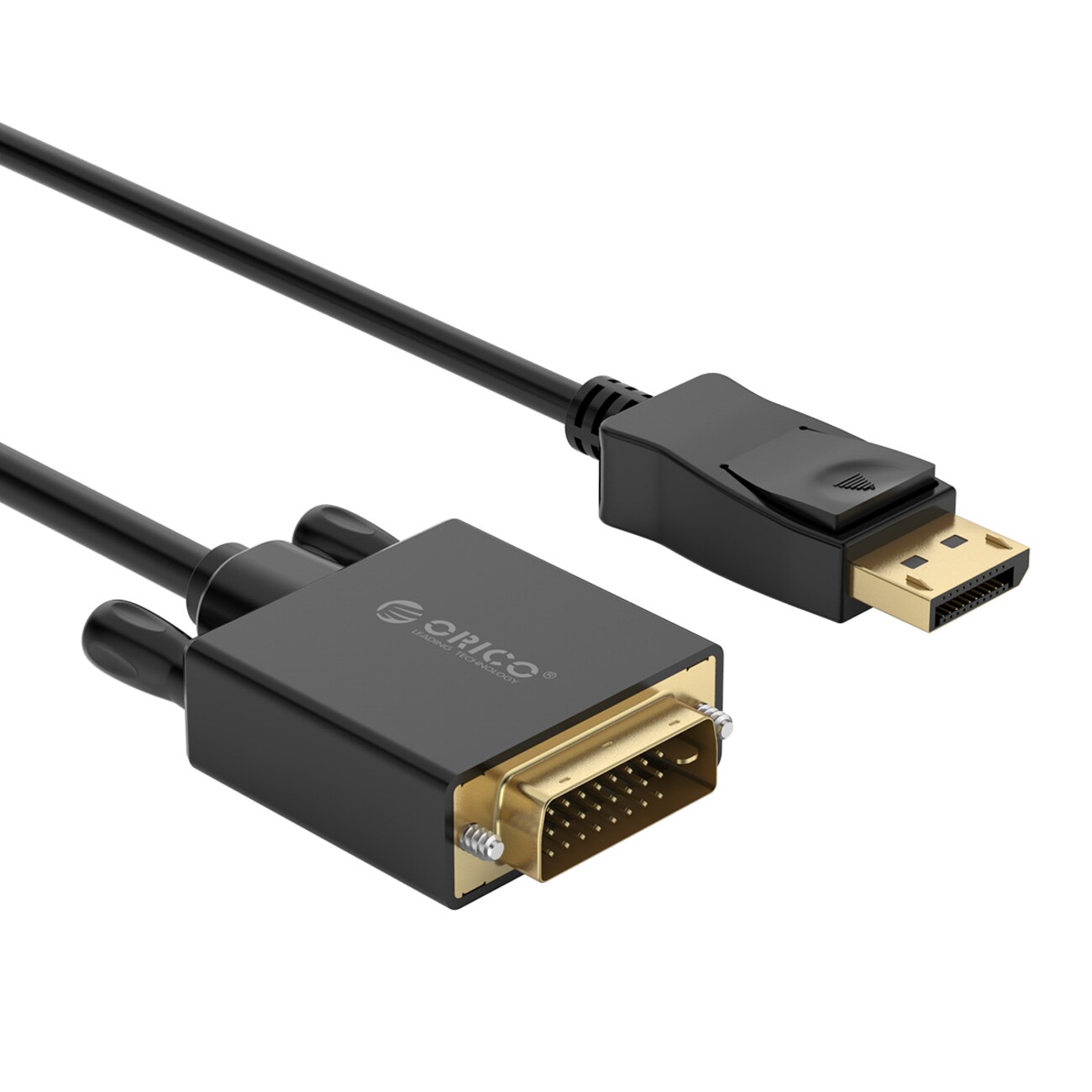 Orico XD-DTD DisplayPort til DVI 4K-kabel, 3 m – svart