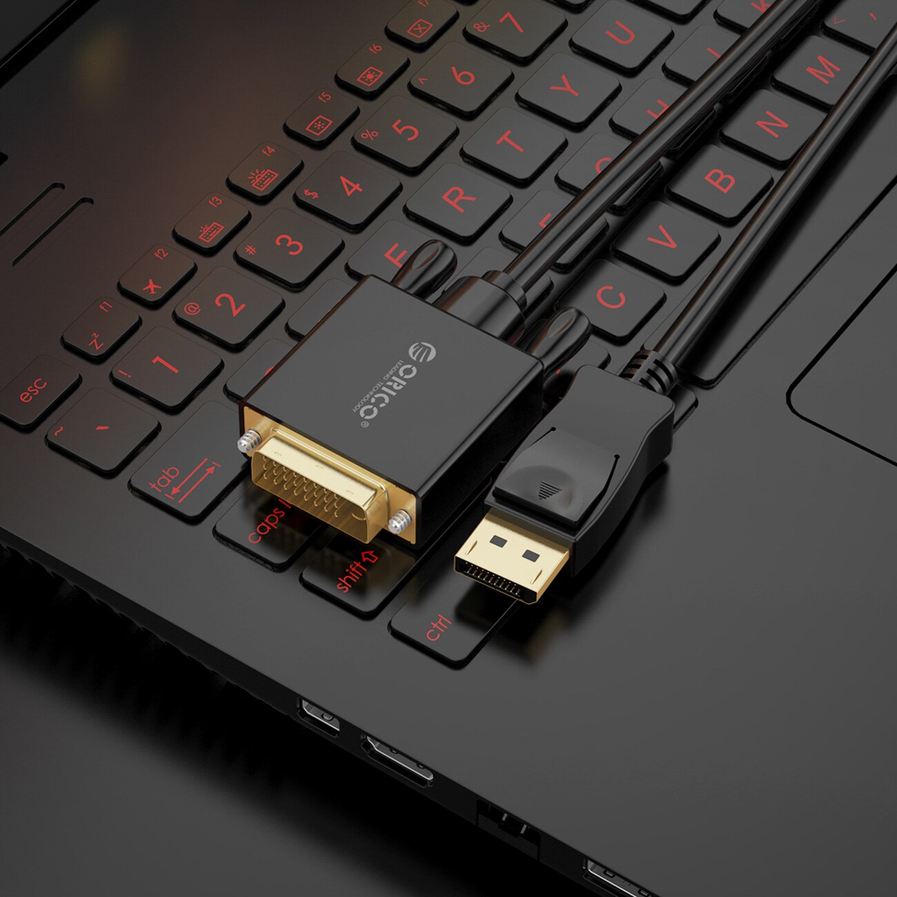 Orico XD-DTD DisplayPort til DVI 4K-kabel, 3 m – svart