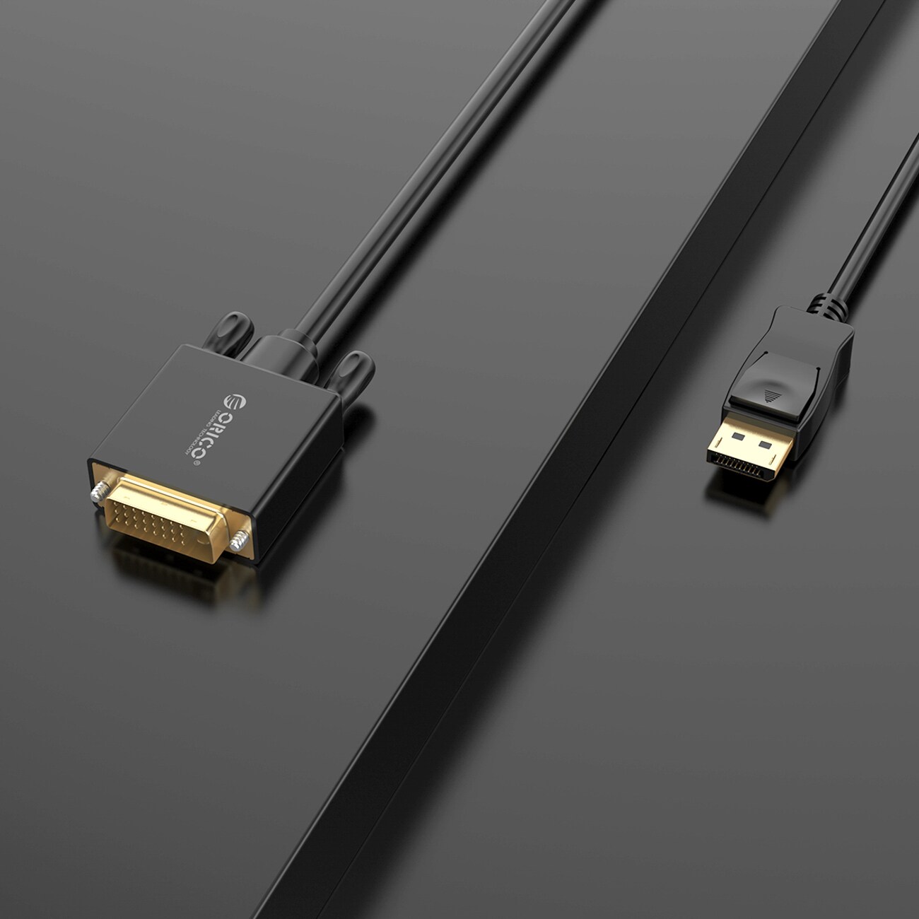Orico XD-DTD DisplayPort til DVI 4K-kabel, 3 m – svart