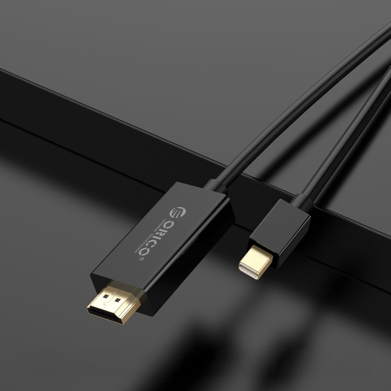 Orico XD-MDTD Mini DisplayPort til DVI Full HD 60 Hz-kabel, 2 m – svart