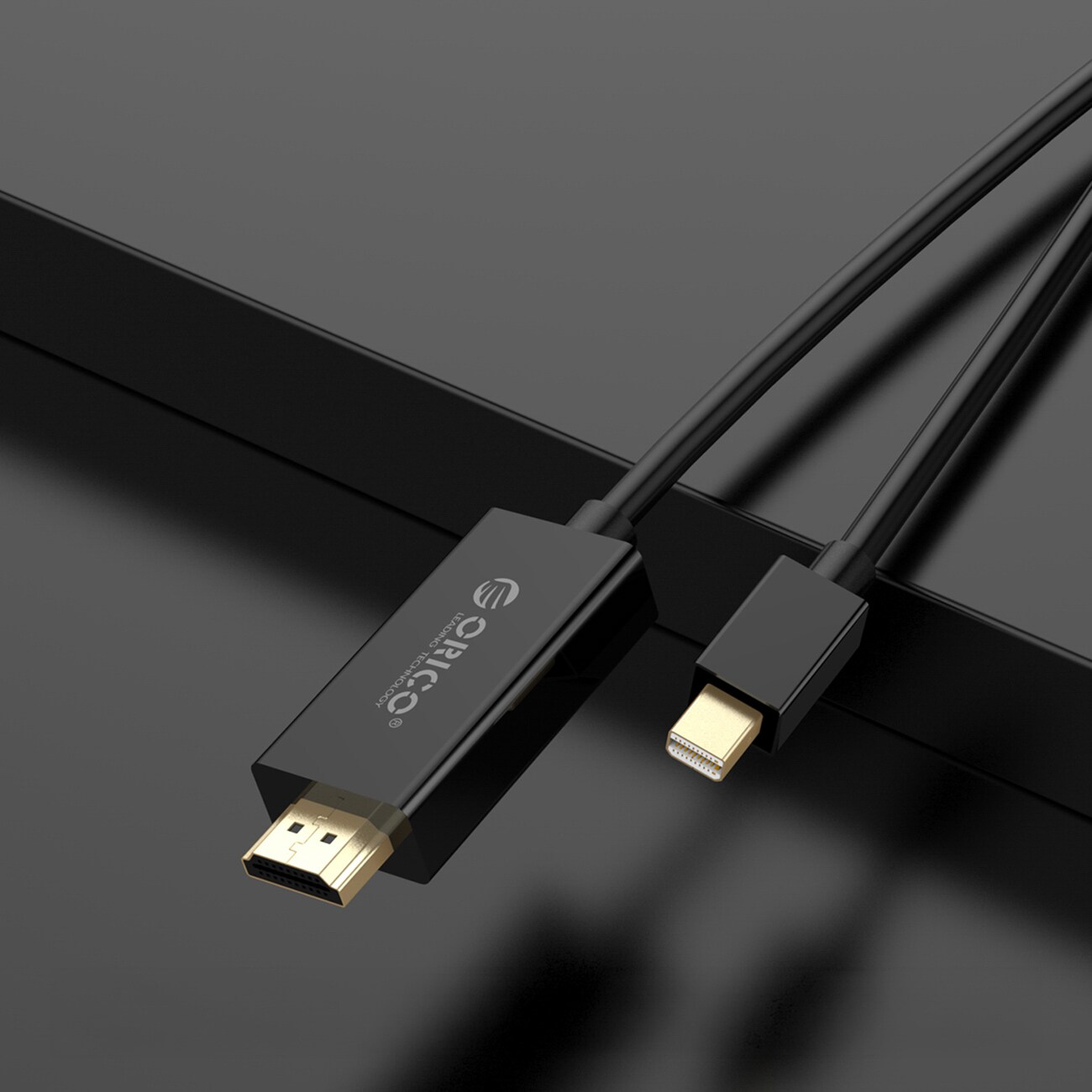 Orico XD-MDTD Mini DisplayPort til DVI Full HD 60 Hz-kabel, 3 m – svart