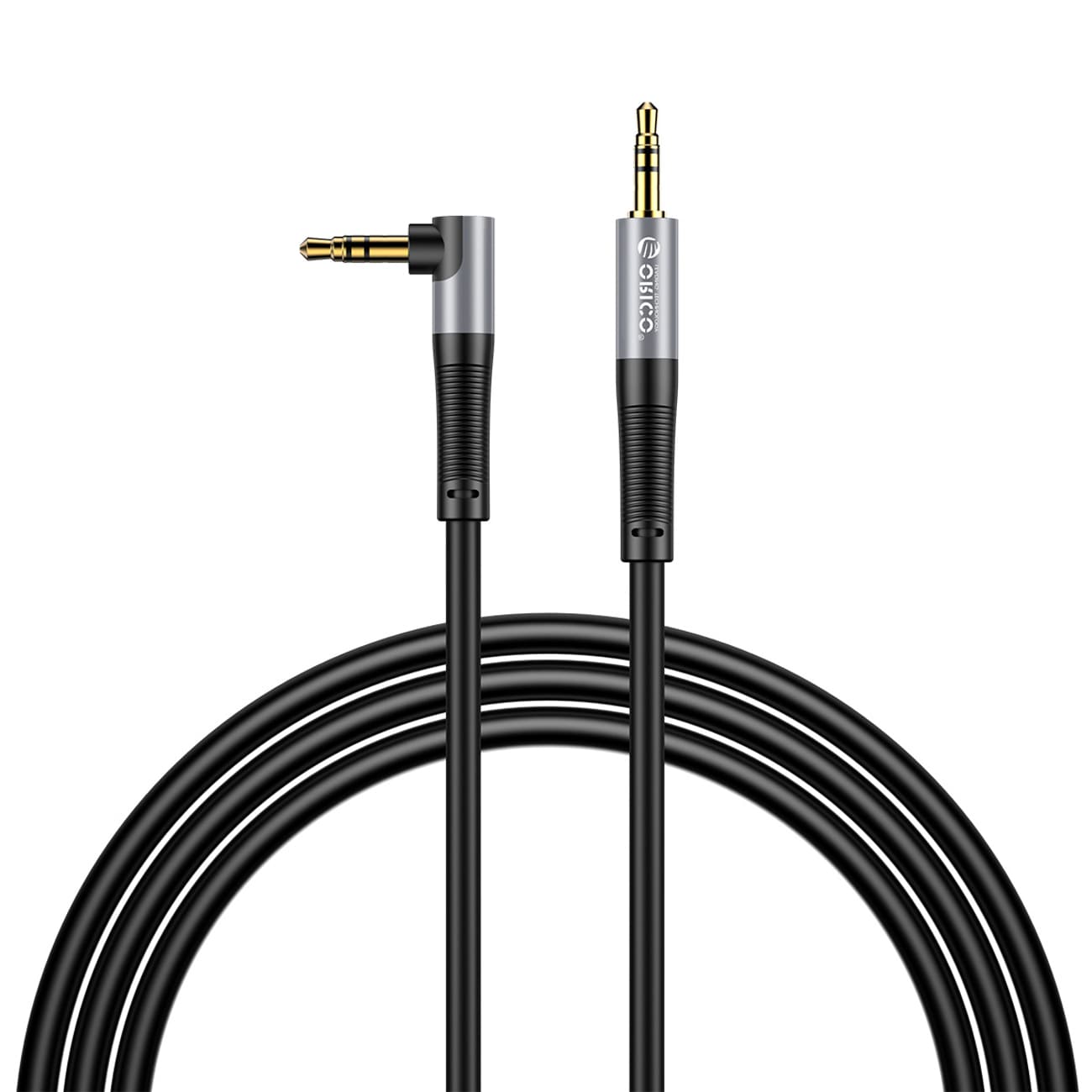 Orico AXW 3,5 mm mini-jack, hann-til-hann, vinklet lydkabel, 3 m – svart