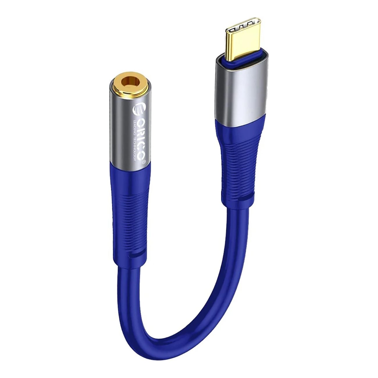 Orico AXC-02 USB-C til 3,5 mm jack-lydkabel, 20 cm – blå