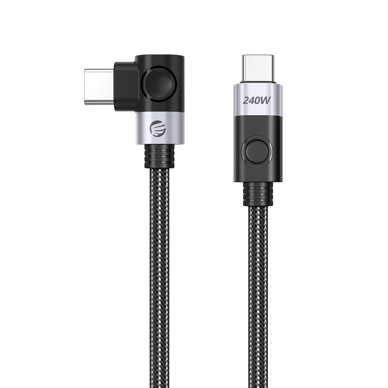 Orico CW240 USB-C til USB-C PD 240 W, 1,5 m vinklet kabel – svart