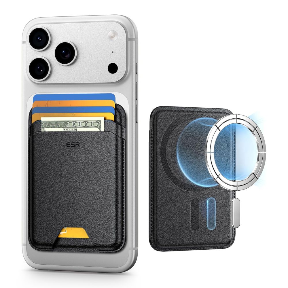 ESR Classic RFID-lommebok med magnet og MagSafe for mobiltelefon – svart