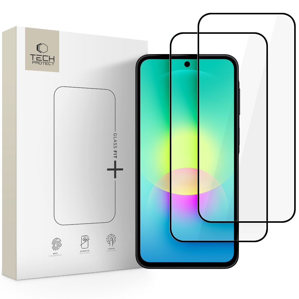 Tech-Protect Glass Fit+ 2-pakning med herdet glass til Samsung Galaxy A27 5G – svart