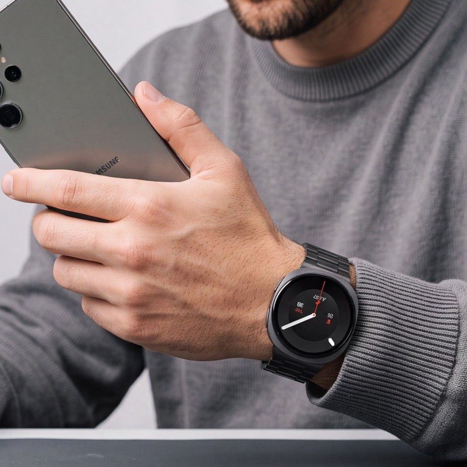 Tech-Protect armbånd i rustfritt stål til Samsung Galaxy Watch 40/44/46 mm – svart