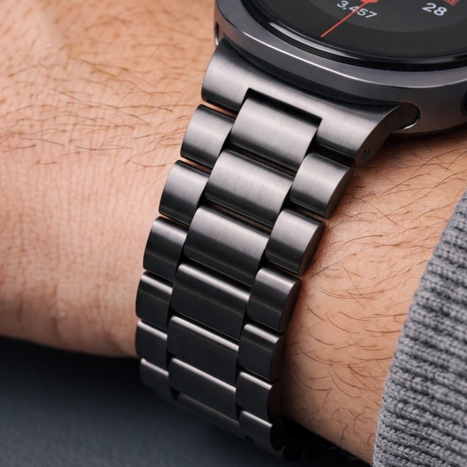 Tech-Protect armbånd i rustfritt stål til Samsung Galaxy Watch 40/44/46 mm – svart