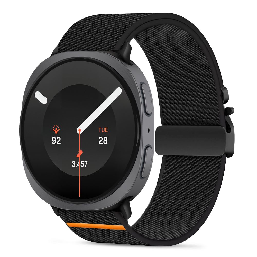 Tech-Protect nylonrem med spenne til Samsung Galaxy Watch 40/44/46 mm – svart