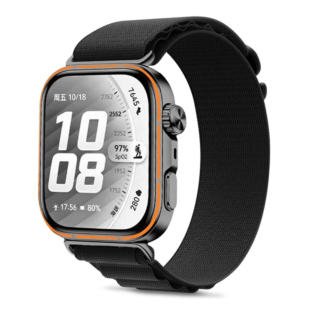 Tech-Protect Nylon Pro-rem til Huawei Watch Fit 3 / 4 / 4 Pro / 5 / 5 Pro – svart