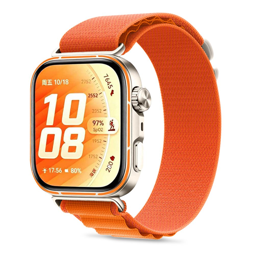 Tech-Protect Nylon Pro-rem til Huawei Watch Fit 3/4/4 Pro/5/5 Pro – oransje