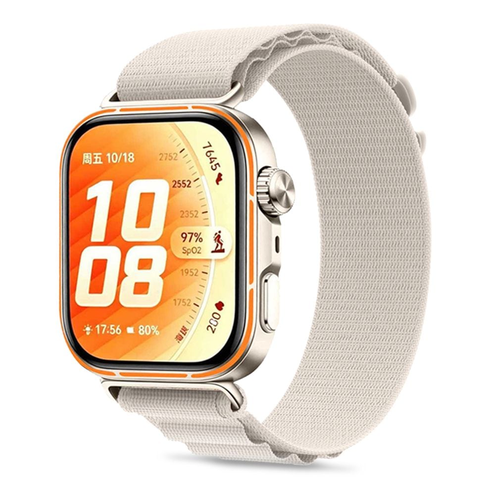 Tech-Protect Nylon Pro-rem til Huawei Watch Fit 3 / 4 / 4 Pro / 5 / 5 Pro – beige
