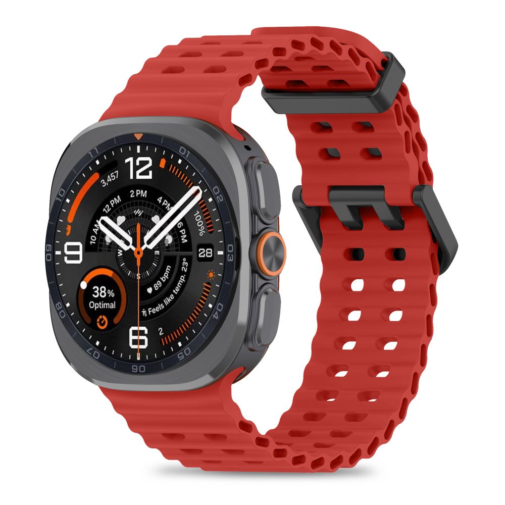 Tech-Protect Iconband Pro-rem til Samsung Galaxy Watch Ultra 47 mm – rød