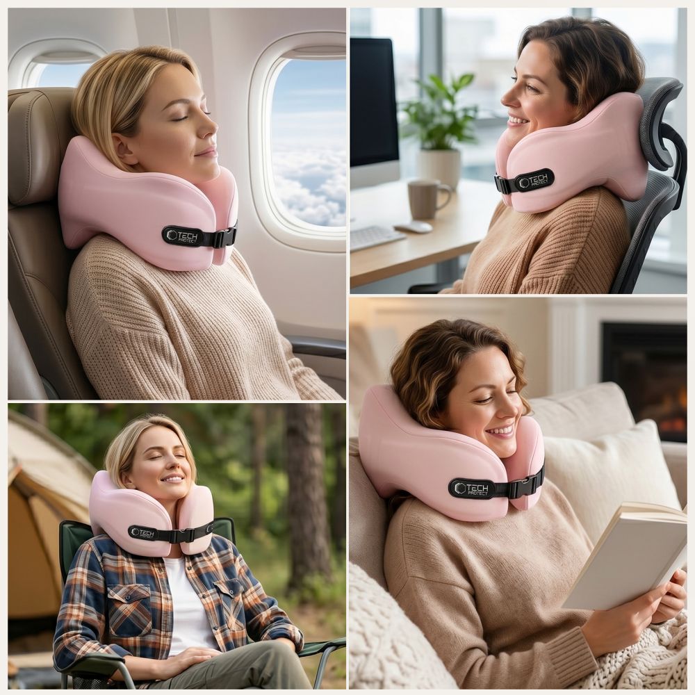 Tech-Protect ComfortRest reisepute – rosa