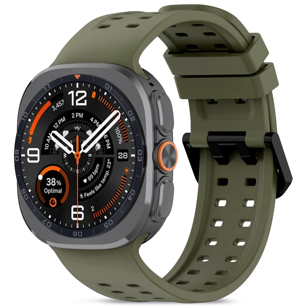 Tech-Protect silikonarmbånd til Samsung Galaxy Watch Ultra 47 mm – olivengrønn