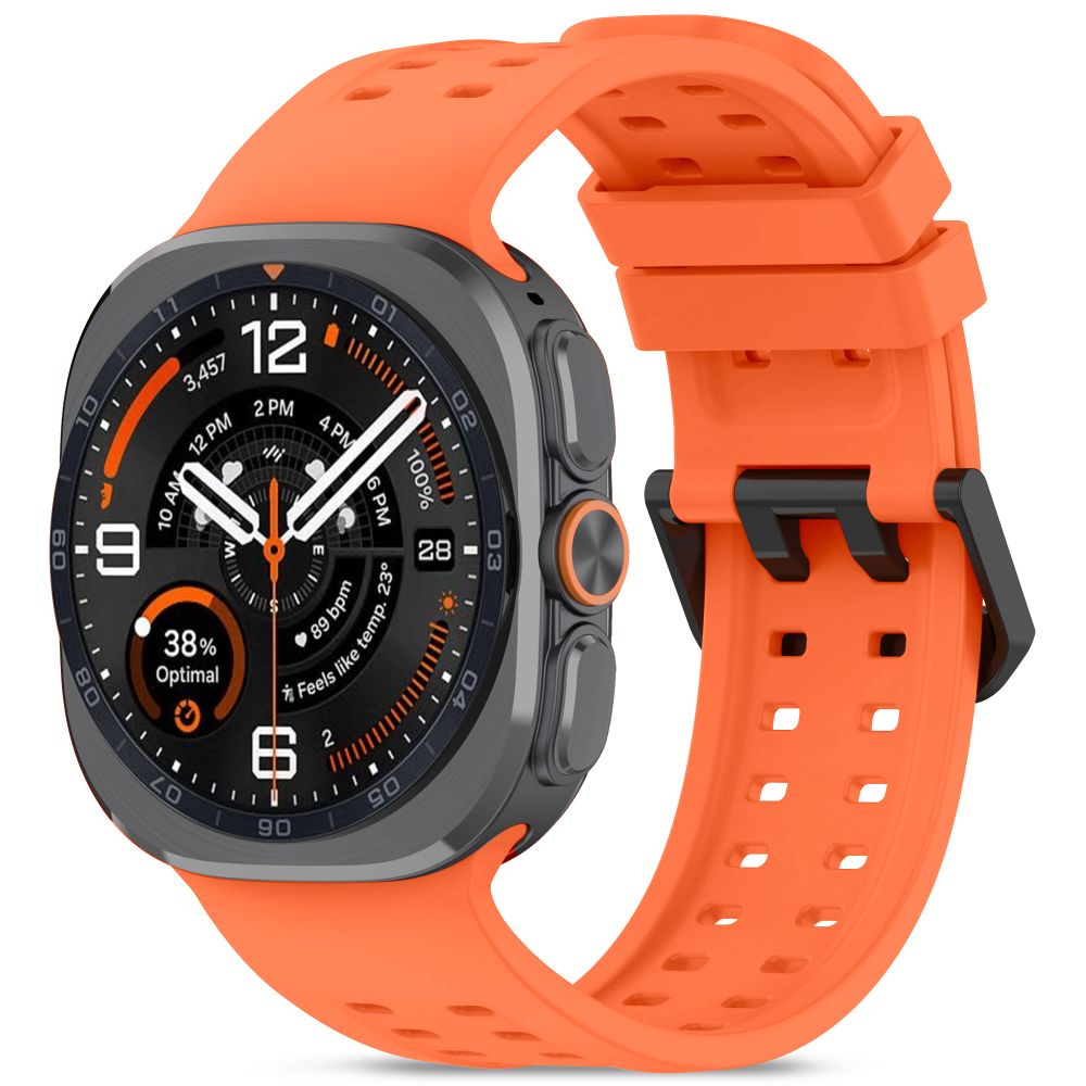 Tech-Protect silikonarmbånd til Samsung Galaxy Watch Ultra 47 mm – oransje