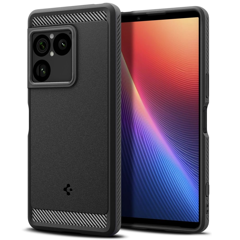 Spigen Rugged Armor-etui til Sony Xperia 1 VIII – matt svart
