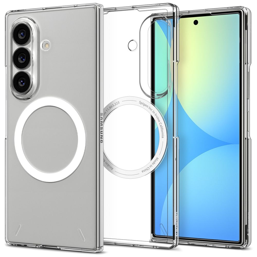 Spigen AirSkin MagFit-etui til Samsung Galaxy Z Fold 8 Ultra – gjennomsiktig og hvit