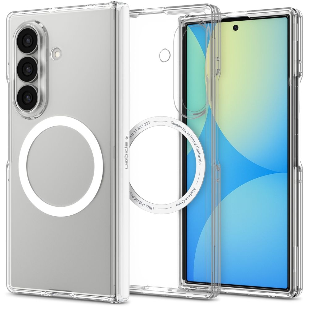 Spigen Ultra Hybrid Pro MagSafe-etui til Samsung Galaxy Z Fold 8 Ultra – gjennomsiktig og hvit