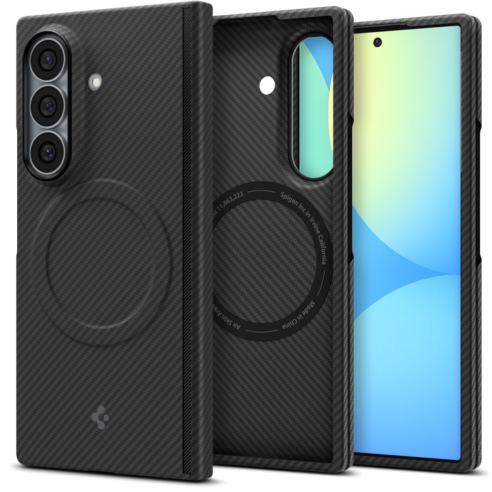 Spigen AirSkin Aramid MagFit MagSafe-etui til Samsung Galaxy Z Fold 8 Ultra – svart