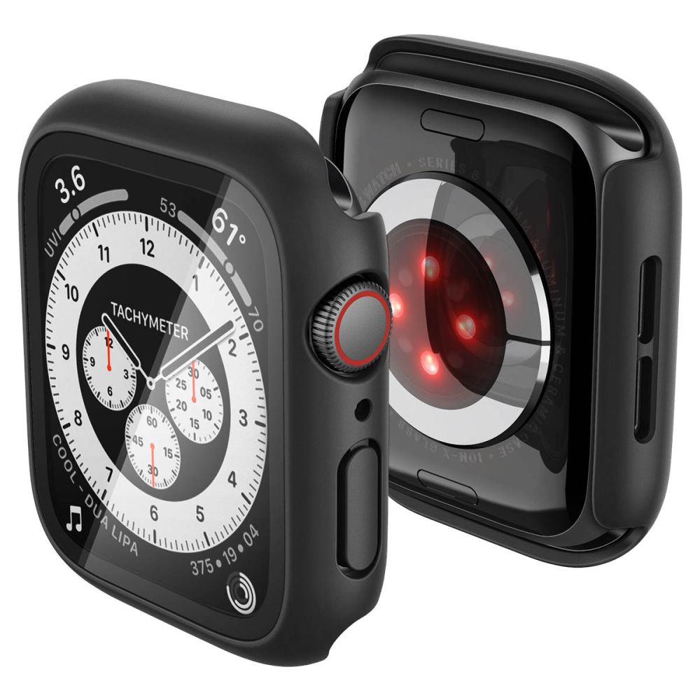 Spigen Thin Fit 360-etui til Apple Watch 44 mm – svart