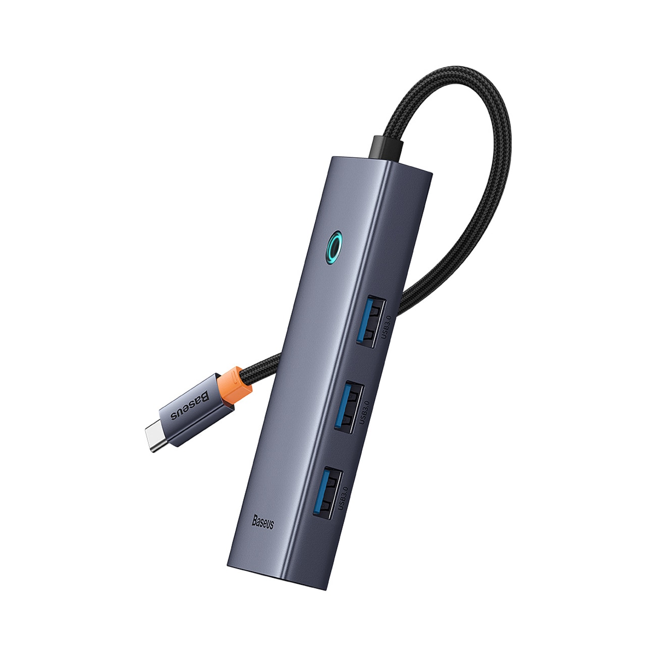 Baseus UltraJoy-serien 5-i-1 USB-C/HDMI 4K med 4 USB-A 3.0-porter – grå