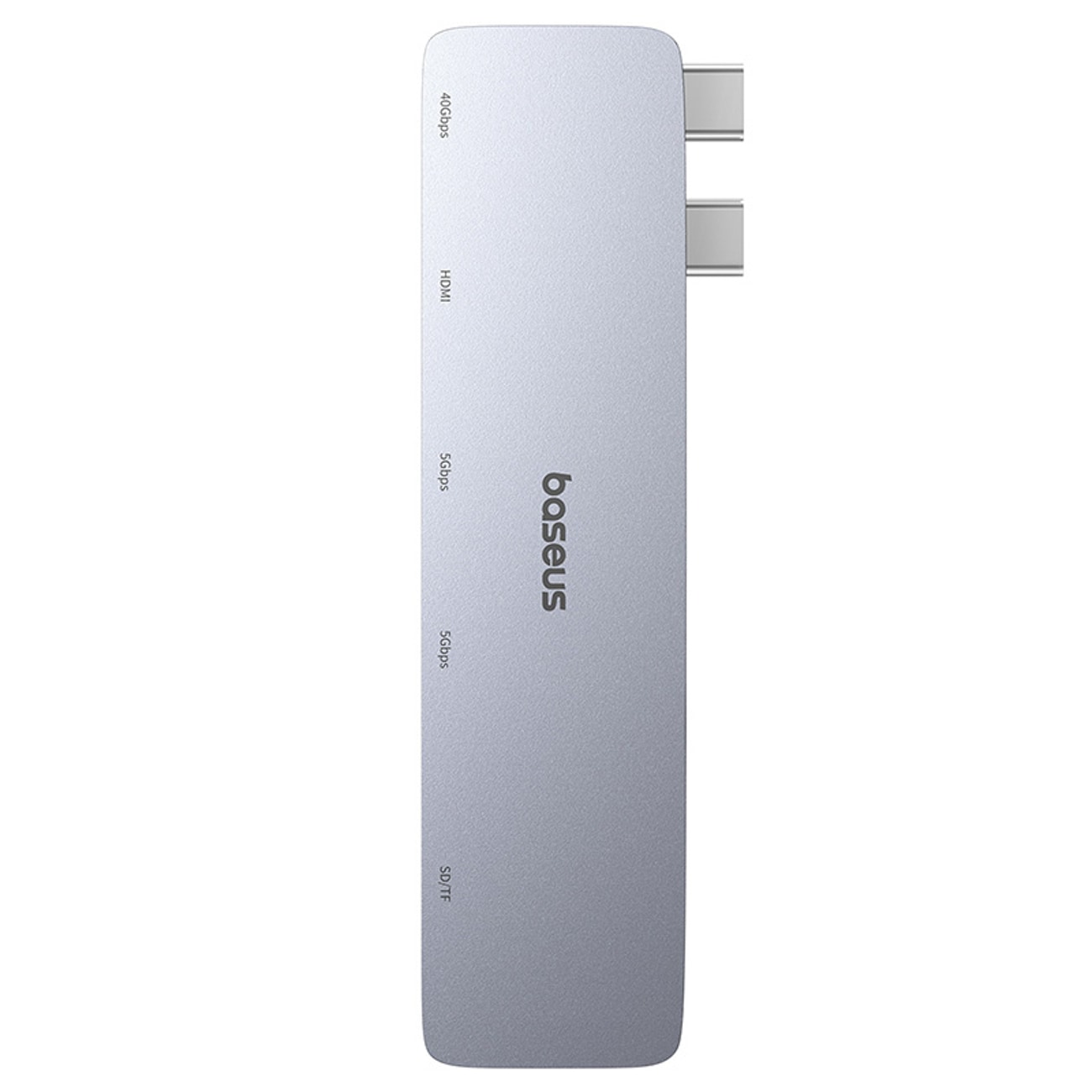 Baseus UltraJoy-serien 6-i-1 USB-C hub 40 Gb/s USB 3.0 HDMI 4K SD/microSD-kortleser – grå