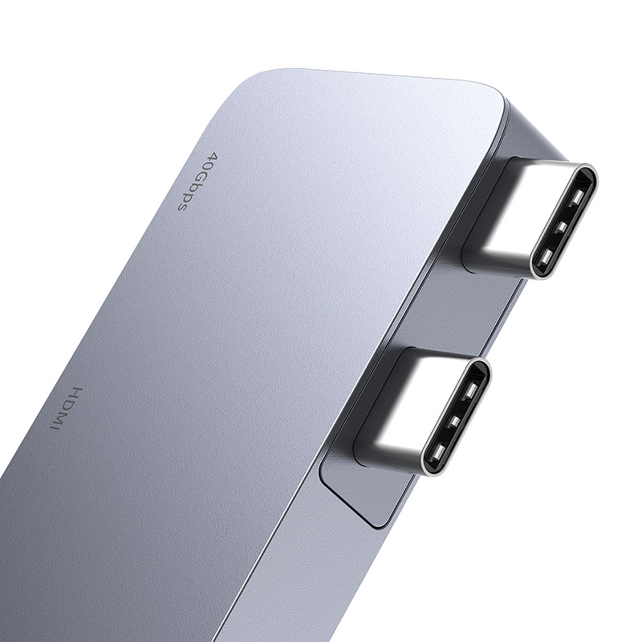 Baseus UltraJoy-serien 6-i-1 USB-C hub 40 Gb/s USB 3.0 HDMI 4K SD/microSD-kortleser – grå