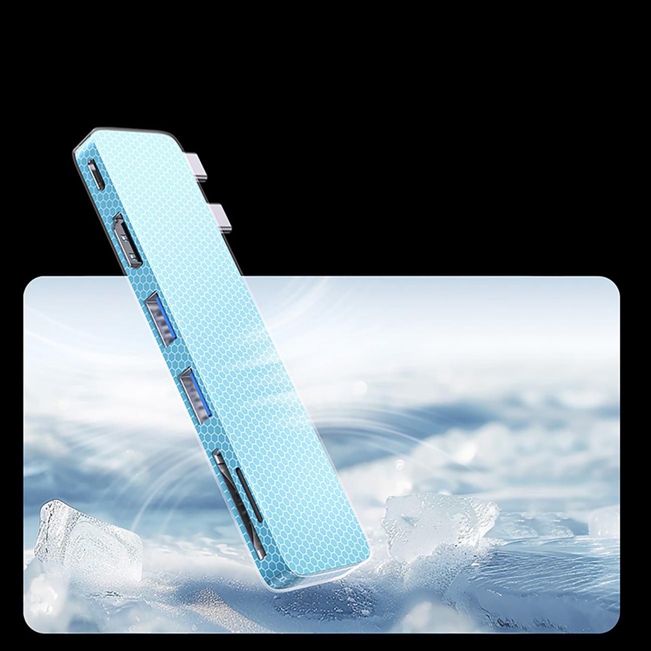 Baseus UltraJoy-serien 6-i-1 USB-C hub 40 Gb/s USB 3.0 HDMI 4K SD/microSD-kortleser – grå