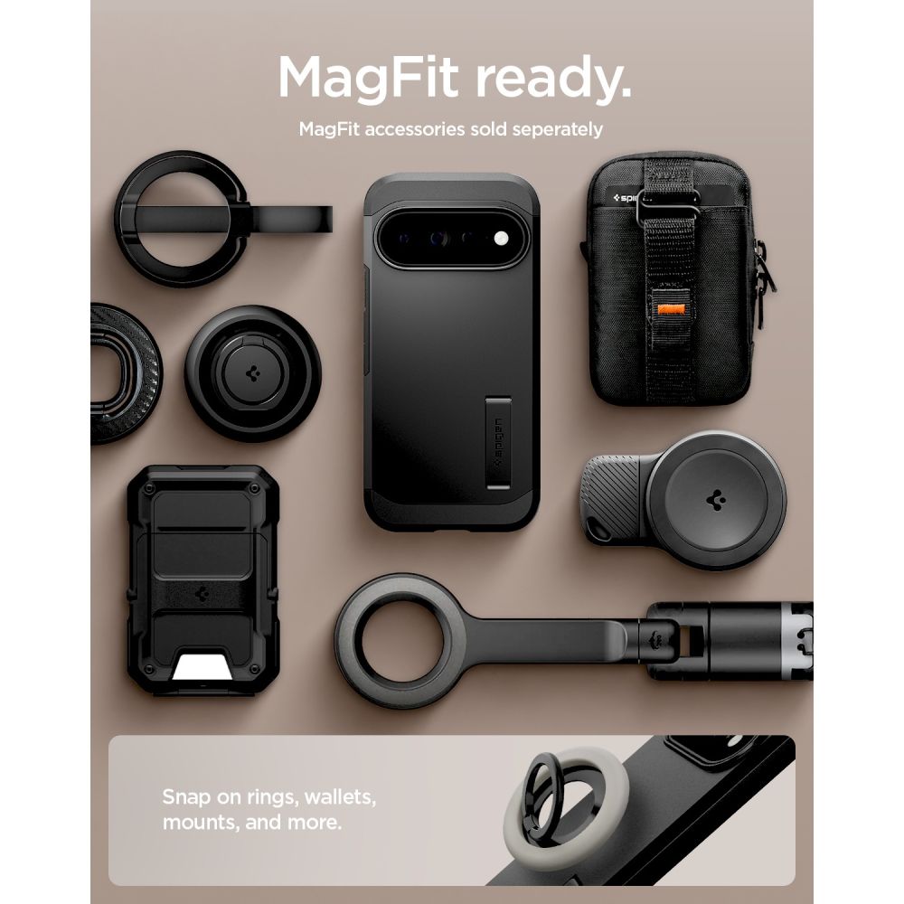 Spigen Tough Armor Mag MagSafe-etui til Google Pixel 11 Pro – svart
