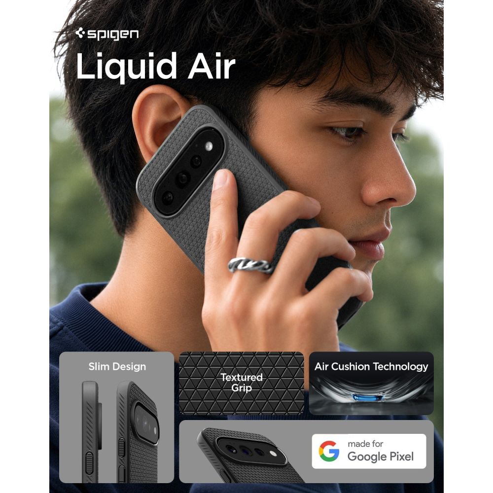 Spigen Liquid Air-etui til Google Pixel 11 Pro XL – svart