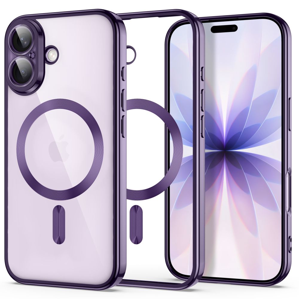 Tech-Protect MagFlex-etui til iPhone 17 – gjennomsiktig lilla