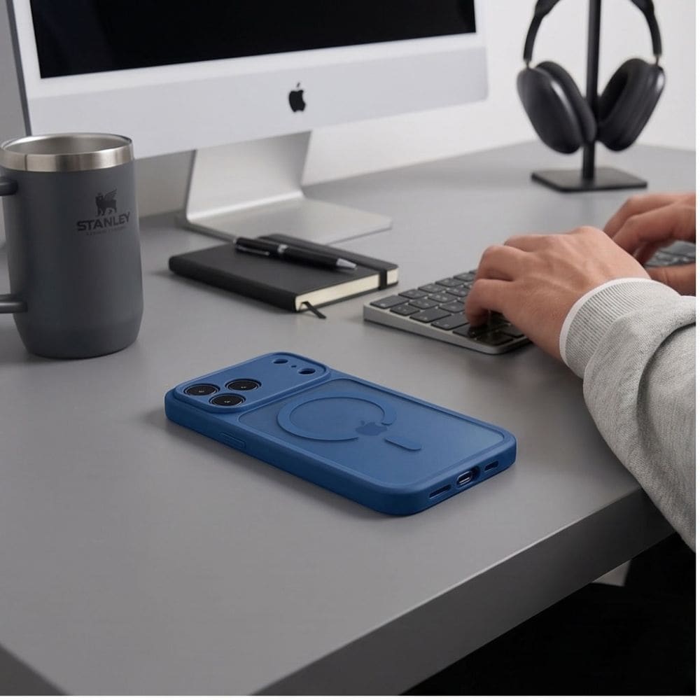 Tech-Protect BasicMag MagSafe-etui til iPhone 17 Pro / 18 Pro – mørkeblå matt