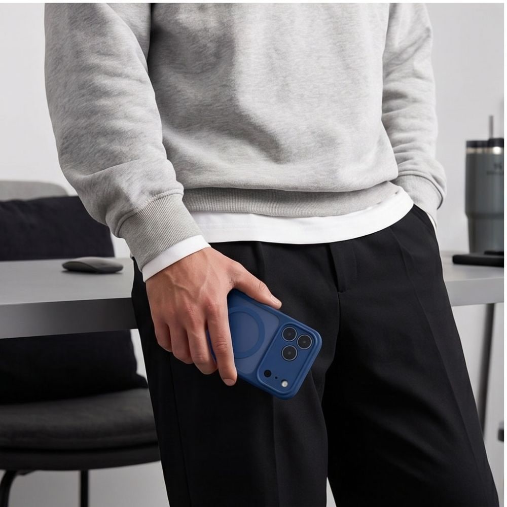Tech-Protect BasicMag MagSafe-etui til iPhone 17 Pro / 18 Pro – mørkeblå matt