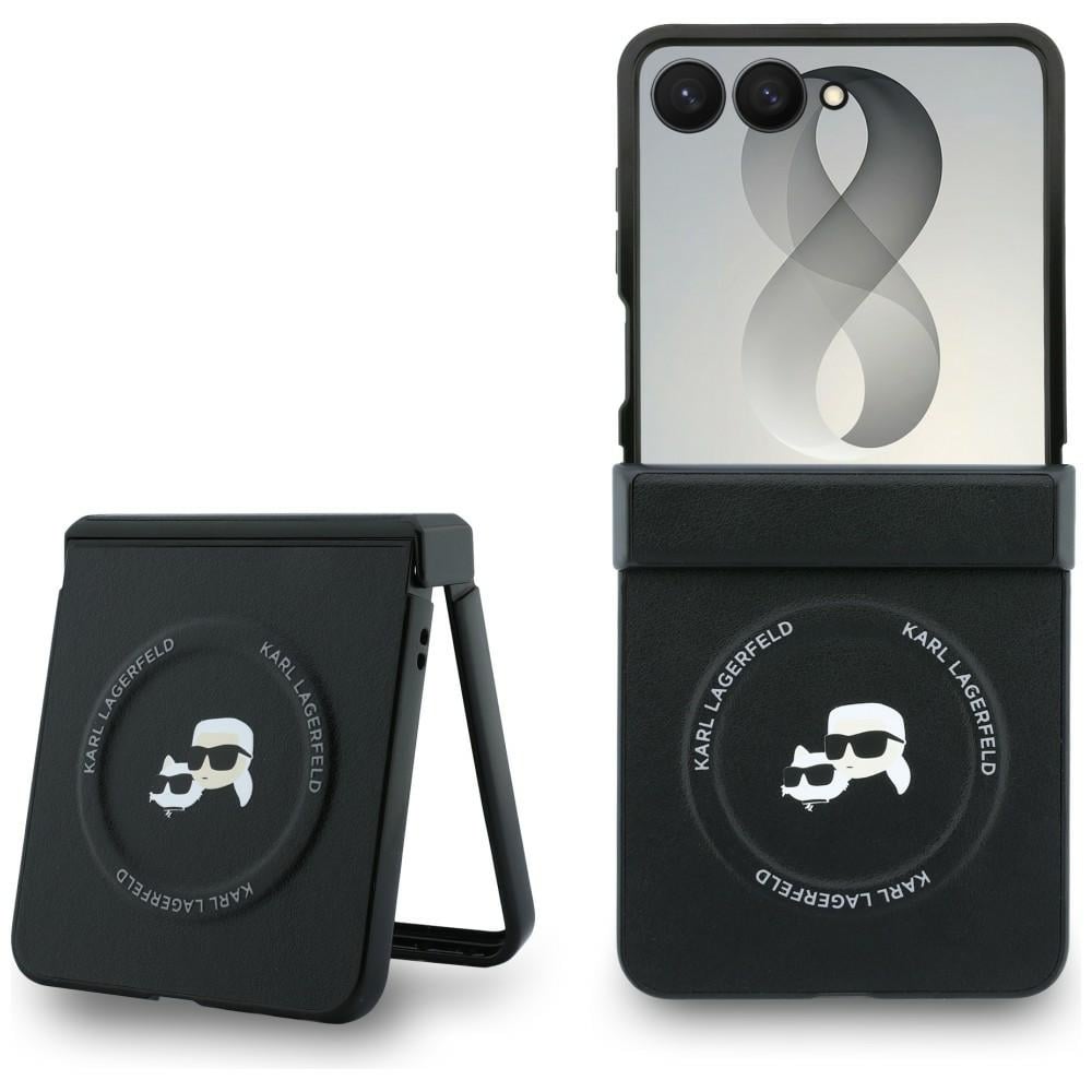 Karl Lagerfeld Karl&Choupette-pins MagSafe-etui til Samsung Galaxy Z Flip 8 – svart
