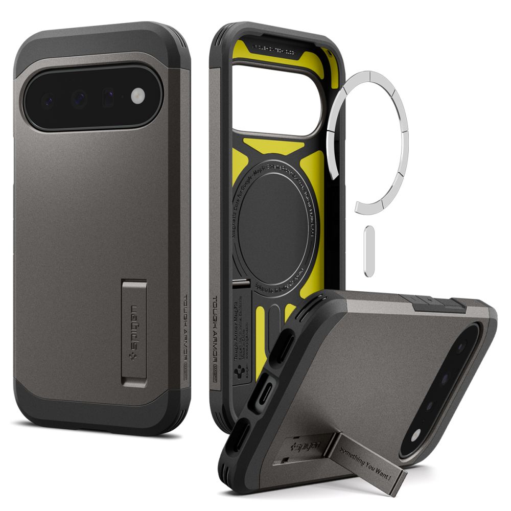 Spigen Tough Armor Mag MagSafe-etui til Google Pixel 11 – mørkegrå