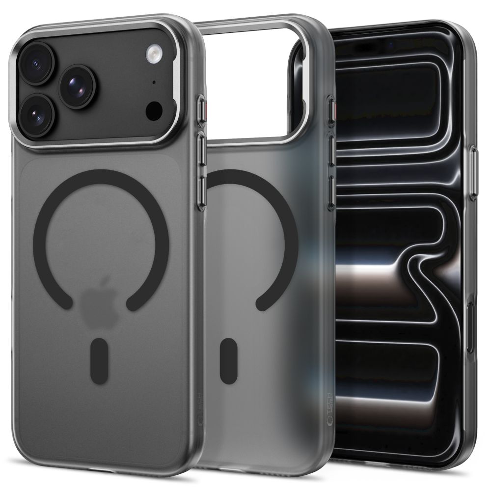 Tech-Protect MagZero MagSafe-etui til iPhone 17 Pro / 18 Pro – gennemskinnelig, matt svart
