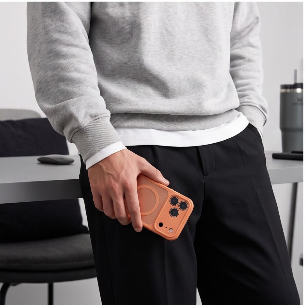 Tech-Protect BasicMag MagSafe-etui til iPhone 17 Pro / 18 Pro – matt oransje